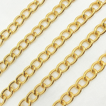 Load image into Gallery viewer, Gold Plated 925 Sterling Silver Textured Cable Chain.  V57GP
