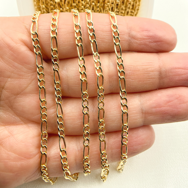 Gold Filled Flat Figaro Chain