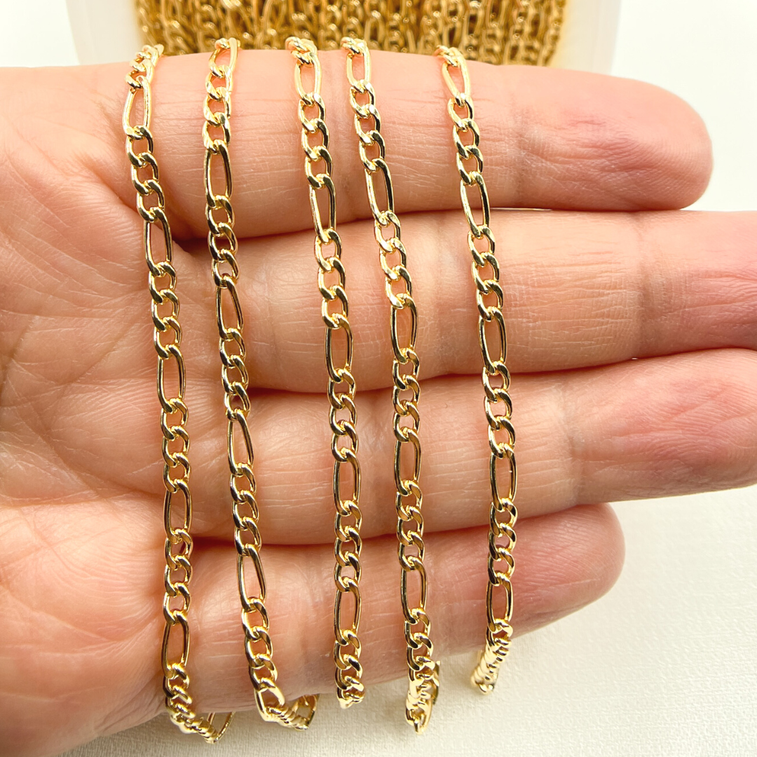 2931CHR. Gold Filled Flat Figaro Chain