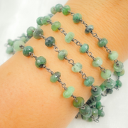 Emerald Oxidized Wire Chain