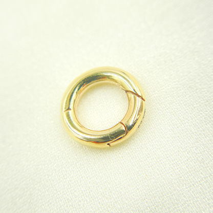 14k Solid Gold Round Clasp 13mm.