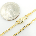 Load image into Gallery viewer, 070KFD8. 14K Solid Gold Diamond Cut Cable Chain
