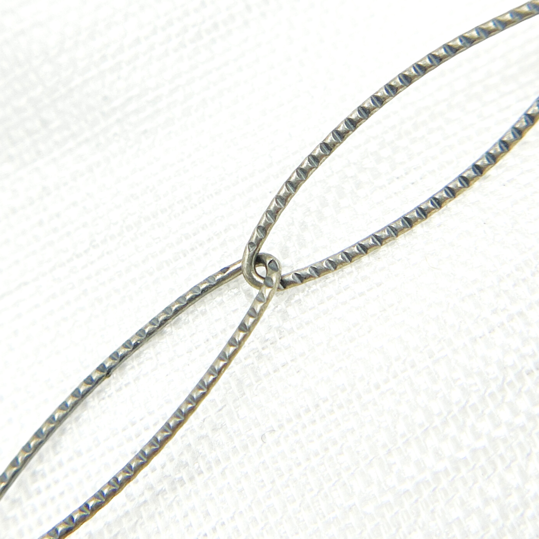 Oxidized 925 Sterling Silver Twisted Oval Link Chain. 700TWOX