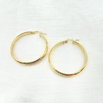 Load image into Gallery viewer, 14K Solid Gold Hollow Diamond Cut Hoop