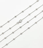 Load image into Gallery viewer, 120KPLP3SS. Sterling Silver Satellite Necklace
