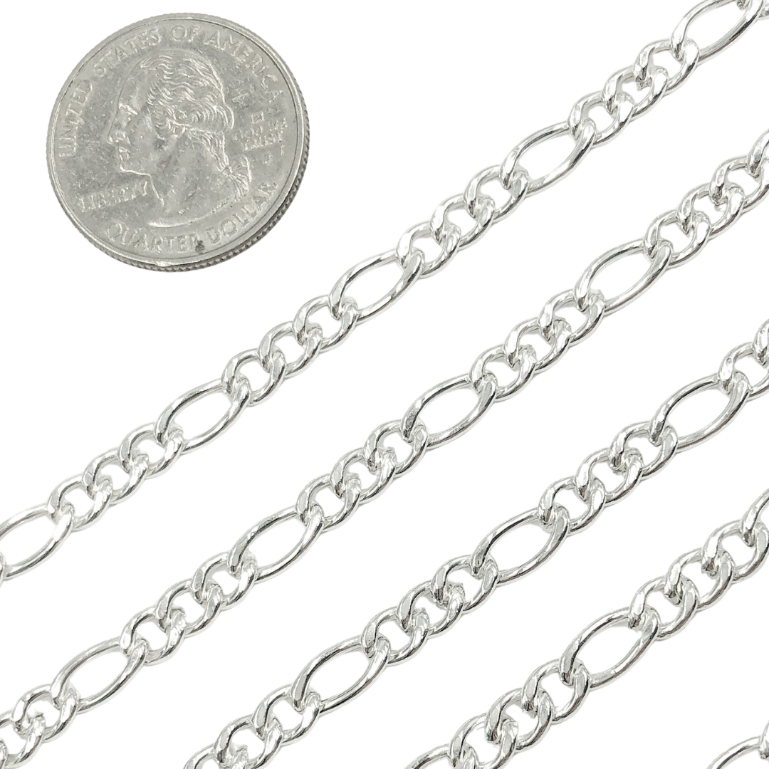 925 Sterling Silver Figaro Wire Chain. Y61SS