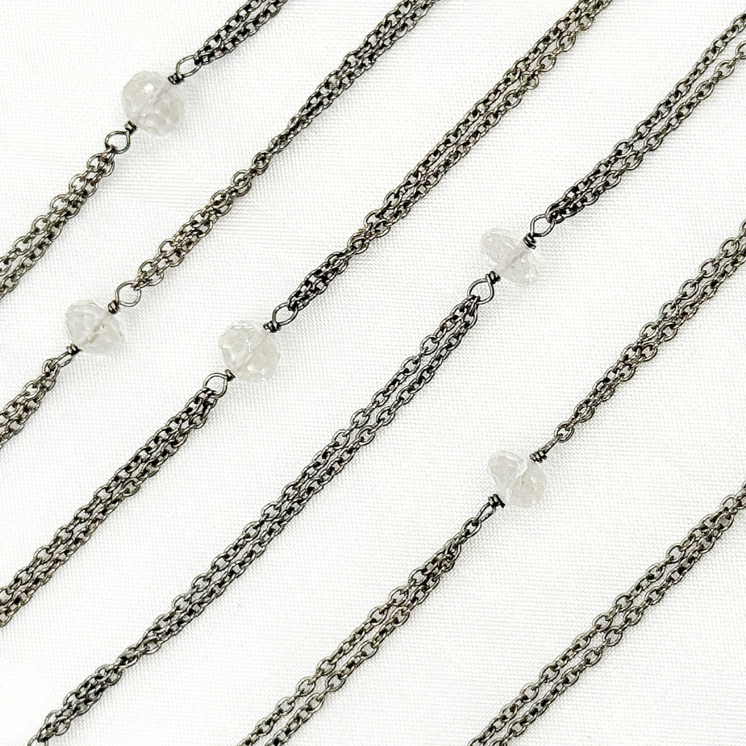 Crystal Double Oxidized Connected Wire Chain.