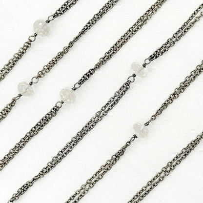 Crystal Double Oxidized Connected Wire Chain.