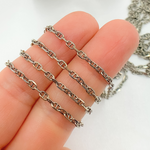 Load image into Gallery viewer, Oxidized 925 Sterling Silver Diamond Cut Marina Link Chain. Y70OX
