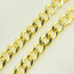 Load image into Gallery viewer, 080R13FG1T2A9L001. 14K Solid Yellow Gold Miami Flat Curb Chain
