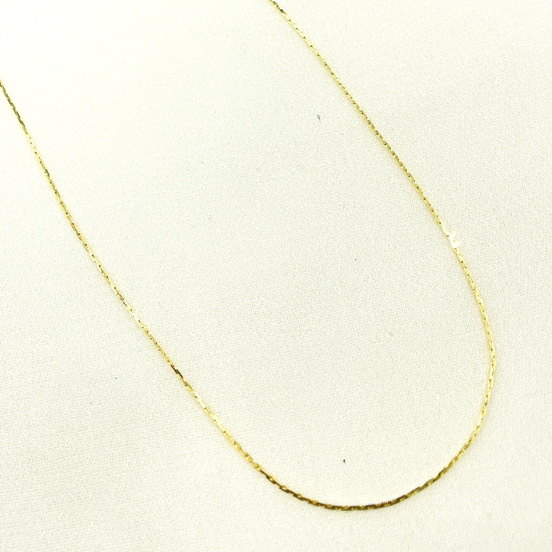 14k Solid Yellow Gold Solid Cable Necklace. 030R01BQT4P3