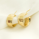 Load image into Gallery viewer, GER88. 14K Solid Gold Hammered Hoop Earrings
