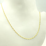 Load image into Gallery viewer, 040FLP1L4L024. 14K Solid Gold Diamond Cut Marina Link Chain
