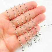 Hematite 925 Sterling Silver Wire Wrap Chain