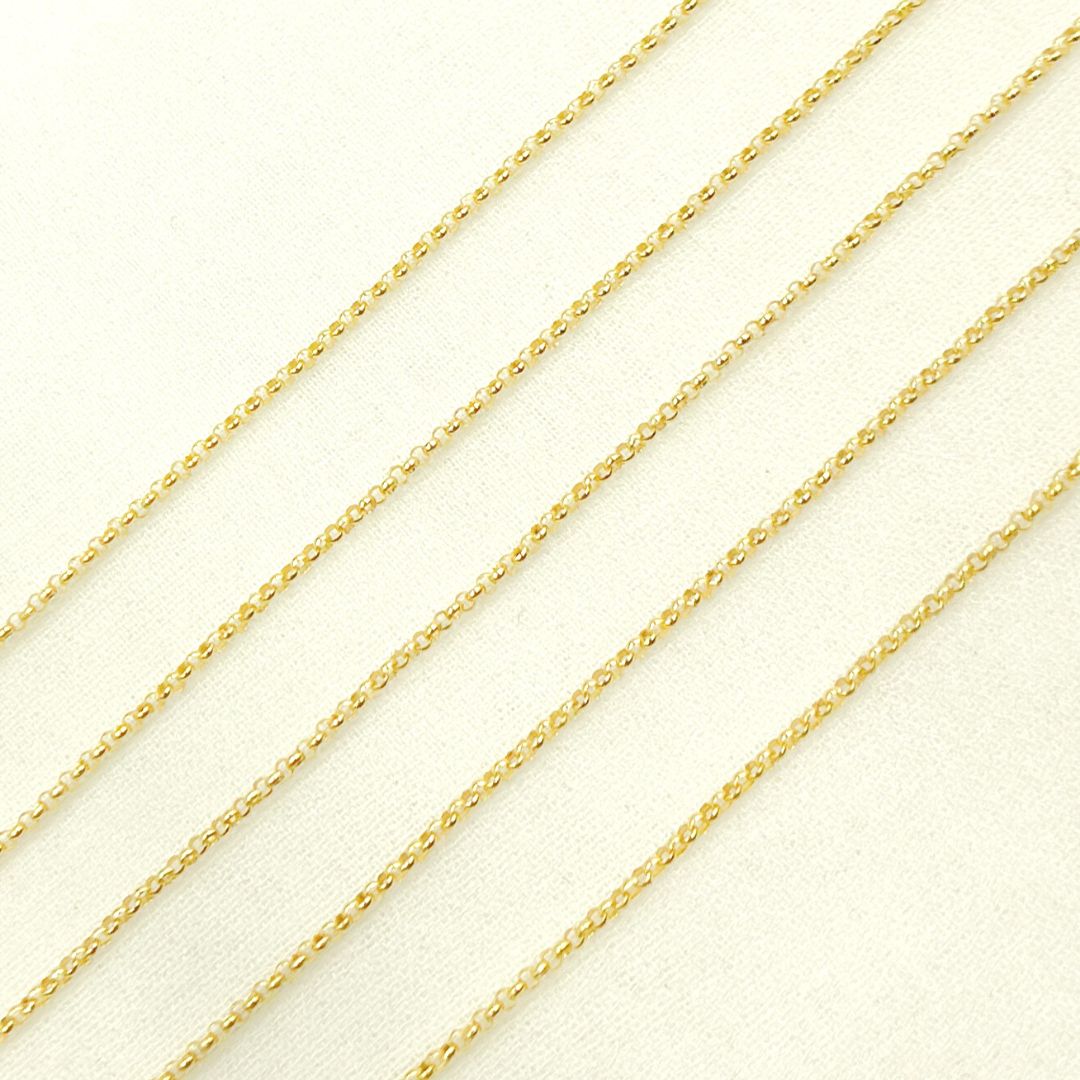 030BETLGbyFt. 14K Solid Yellow Gold Rolo Link Chain