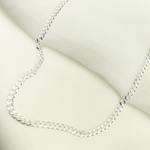 Load image into Gallery viewer, 925 Sterling Silver Curb Monaco Necklace. 10014810GDNecklace
