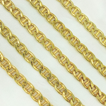 Load image into Gallery viewer, Gold Plated 925 Sterling Silver Curb Marina Chain. Y59GP
