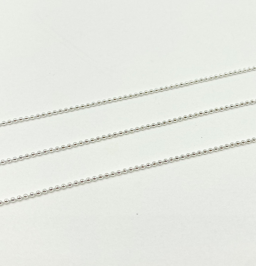 925 Sterling silver 1mm Ball Chain. V111SS