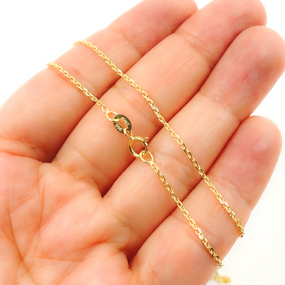 14K Solid Gold Cable Chain
