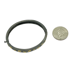 Load image into Gallery viewer, Black Rhodium Sterling Silver With Gold Pave Diamond Bangle