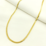 Load image into Gallery viewer, 100R04GGA3. 14K Solid Yellow Gold Flat Curb Link Necklace
