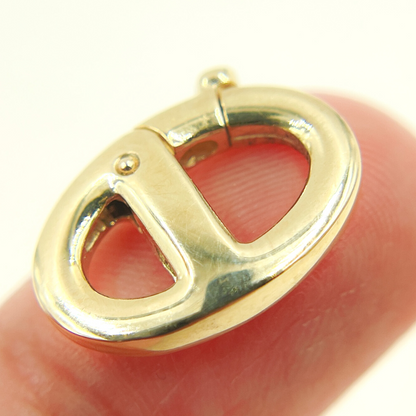 14K Solid Gold Gucci Style Clasp 17x12mm.
