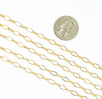 Load image into Gallery viewer, 14K Gold Filled 1 long &amp; 3 short Flat oval link Chain. 738FGF
