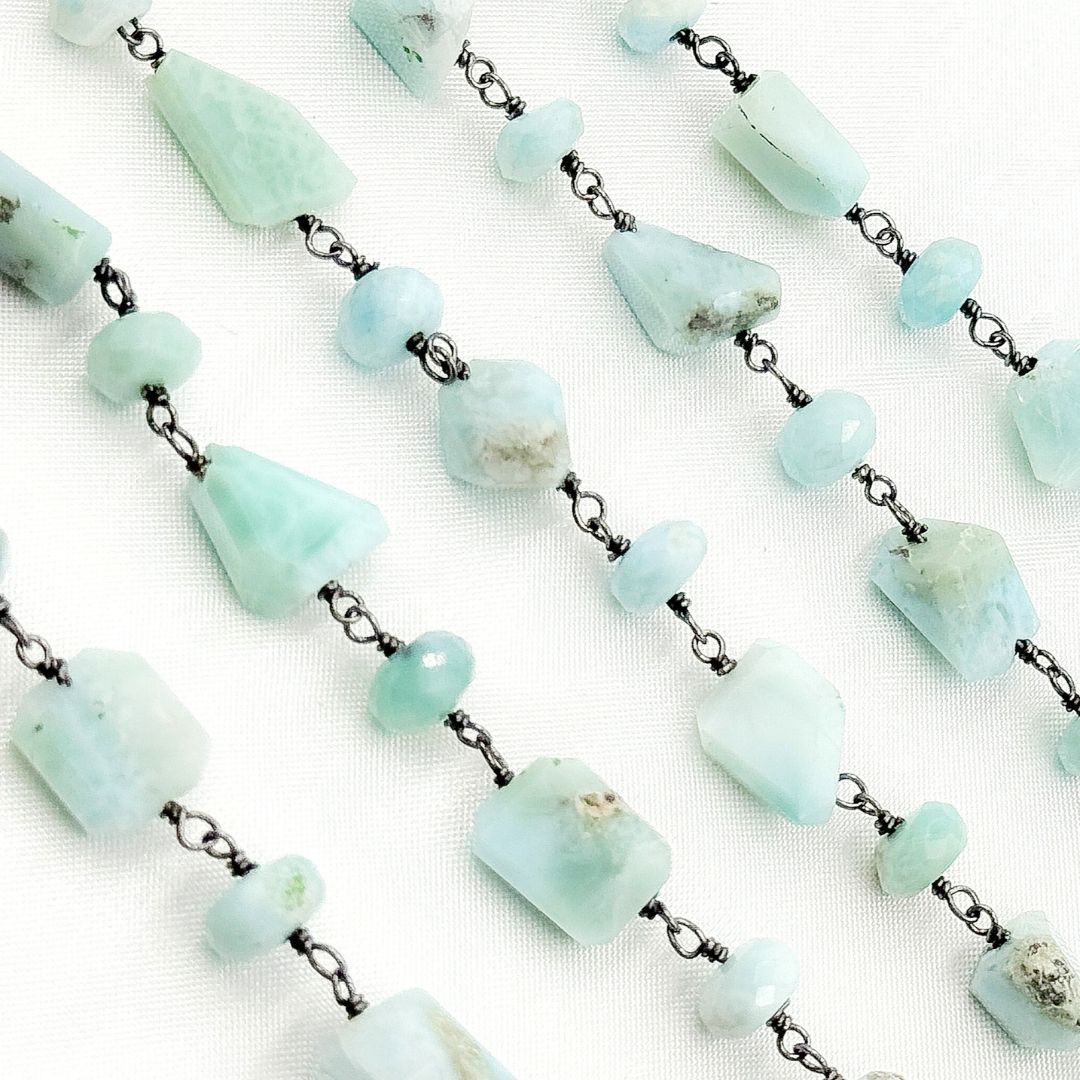 Larimar Oxidized Wire Chain. LAR9