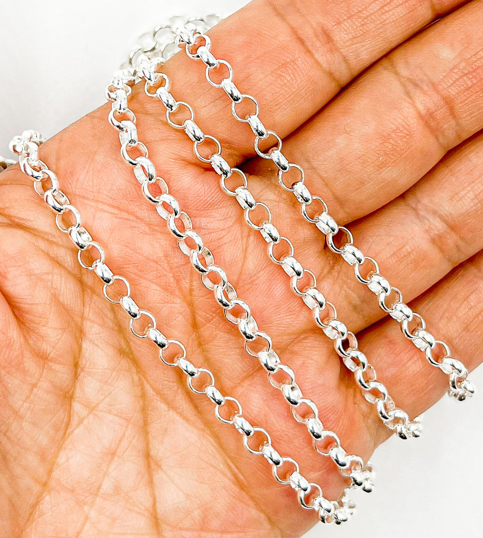 925 Sterling Silver Round Link Chain. V102SS