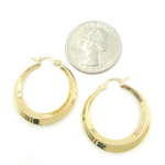 Load image into Gallery viewer, 14K Solid Gold Twisted Hoop