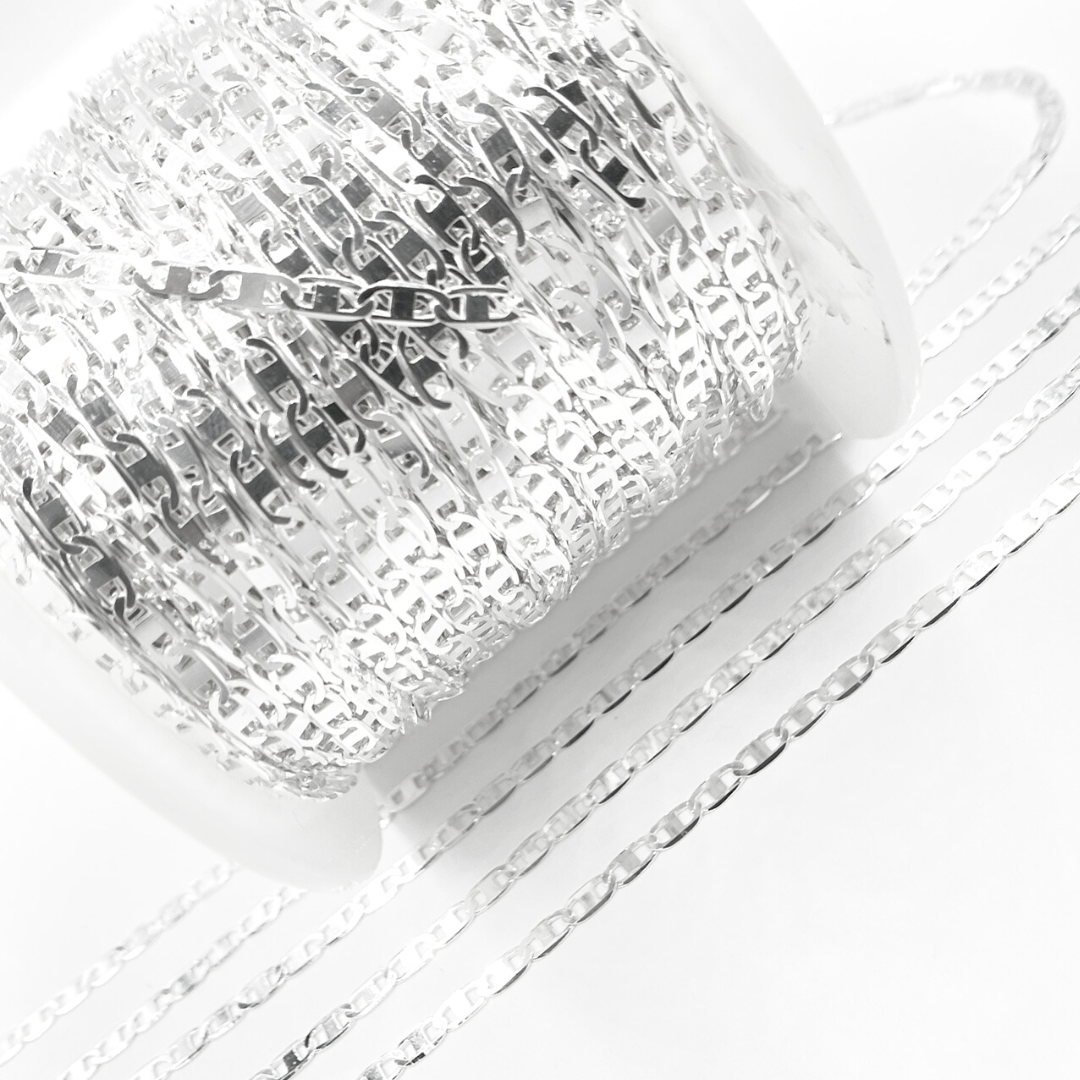 925 Sterling Silver Flat Marina Chain.