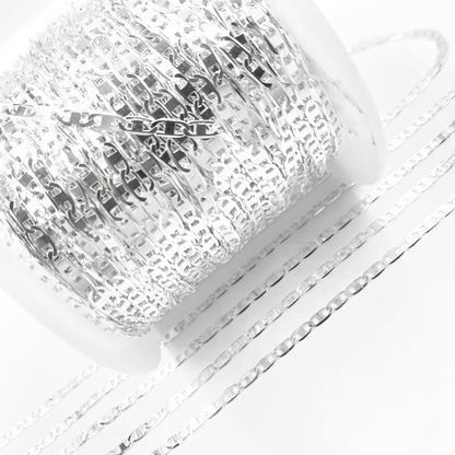 925 Sterling Silver Flat Marina Chain.