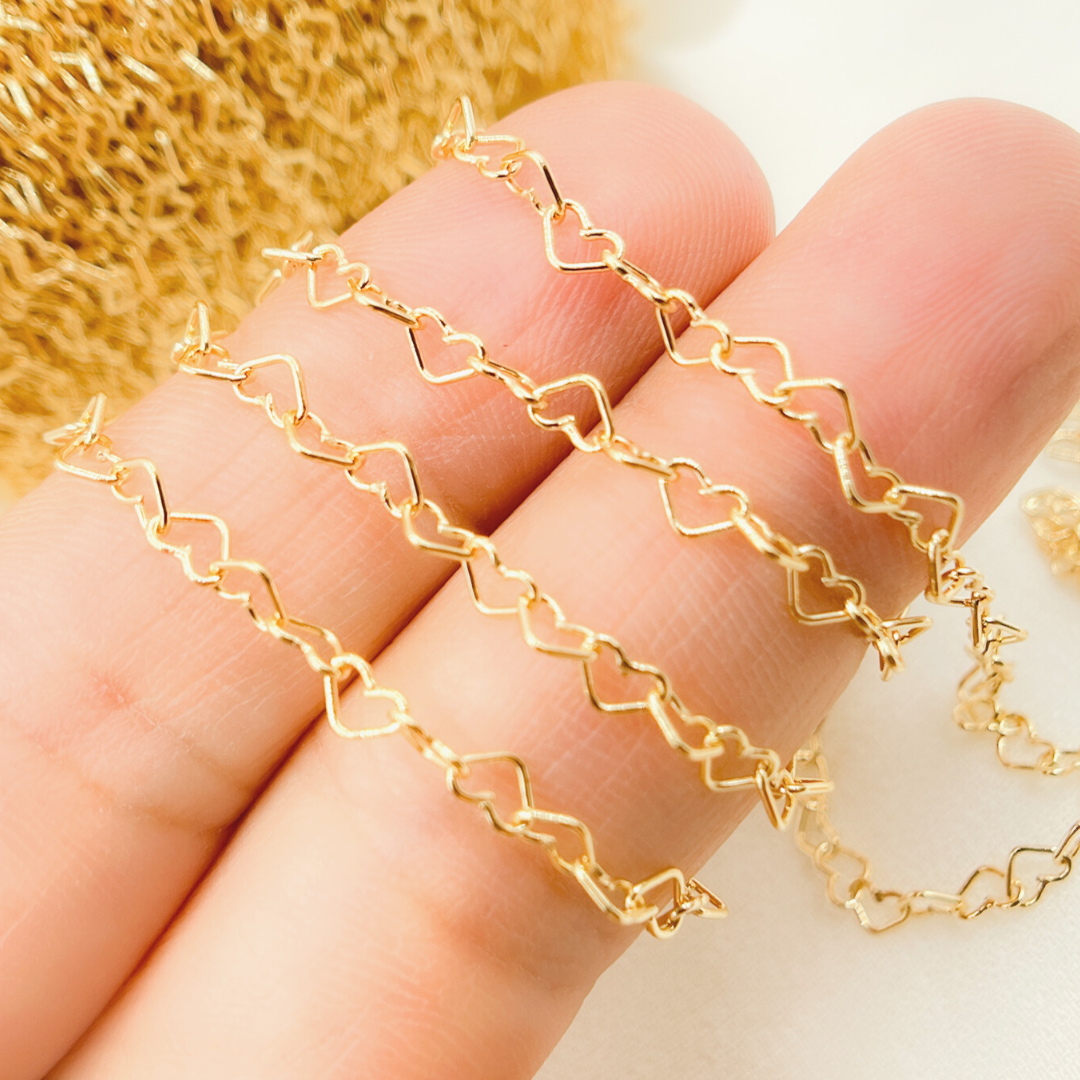14K Gold Filled Heart Link Chain