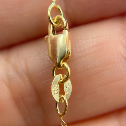 14K Solid Gold Long Curb Chain