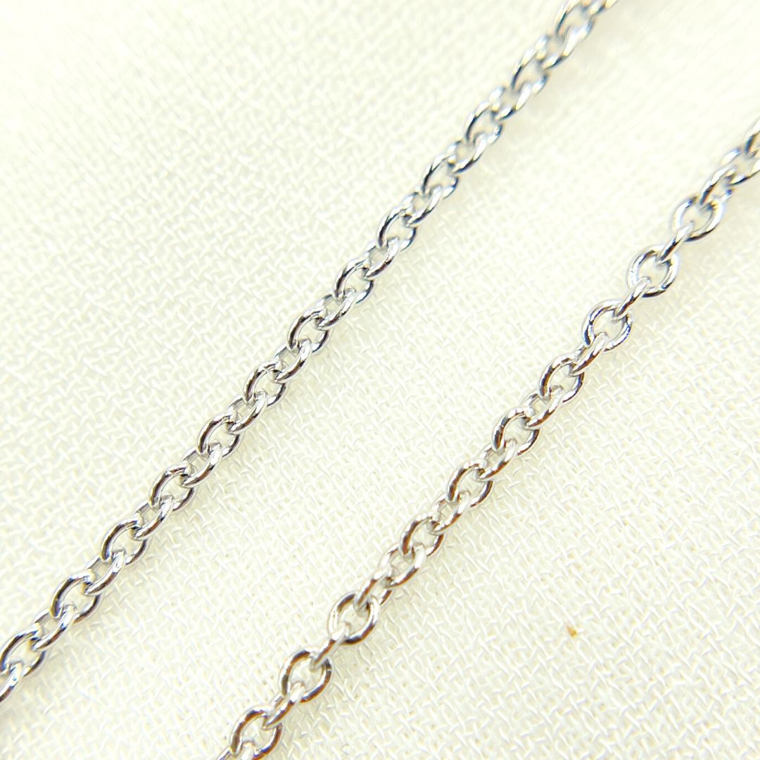14K Solid White Gold