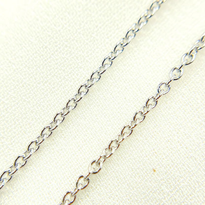 14K Solid White Gold