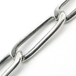 Load image into Gallery viewer, Oxidized 925 Sterling Silver Curb Paper Clip Chain. 299OX
