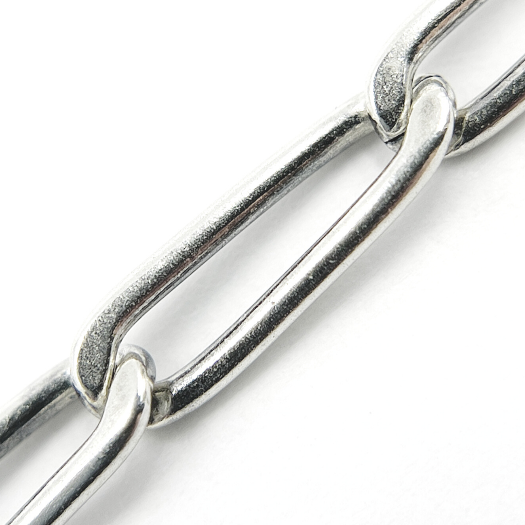  Oxidized 925 Sterling Silver Paperclip Chain