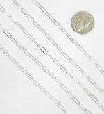 Load image into Gallery viewer, 925 Sterling Silver Flat Paperclip Chain. V11SS
