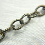 Load image into Gallery viewer, Oxidized 925 Sterling Silver Twisted Round Link Chain. 194OX
