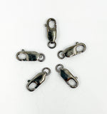 Load image into Gallery viewer, Black Rhodium 925 Sterling Silver  10mm Lobster Clasps. BRLC2
