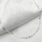 Load image into Gallery viewer, 925 Sterling Silver Flat Paperclip Necklace. Z60Necklace
