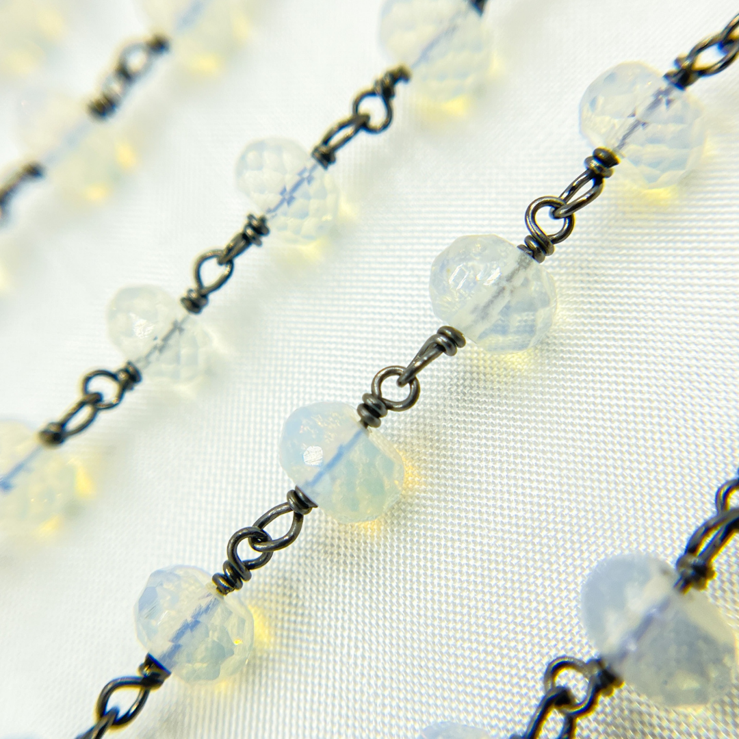 Opalite Oxidized Wire Chain. OPA12