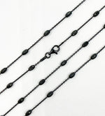 Load image into Gallery viewer, 925 Sterling Silver Black Satellite Finished Necklace. 7Necklace
