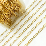 Load image into Gallery viewer, Gold Plated 925 Sterling Silver Diamond Cut Paperclip Link Chain. Z47GP
