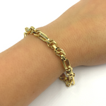 Load image into Gallery viewer, 14k Solid Gold Box Bracelet
