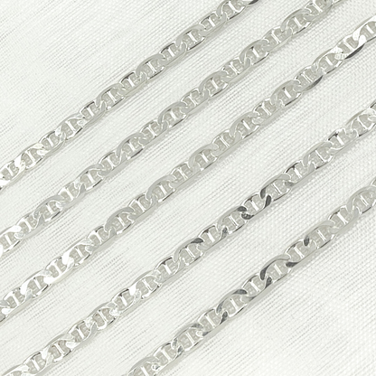 Sterling Silver Flat Marina Link Chain