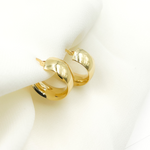 Load image into Gallery viewer, 14K Solid Gold Smooth Hoop Earrings.