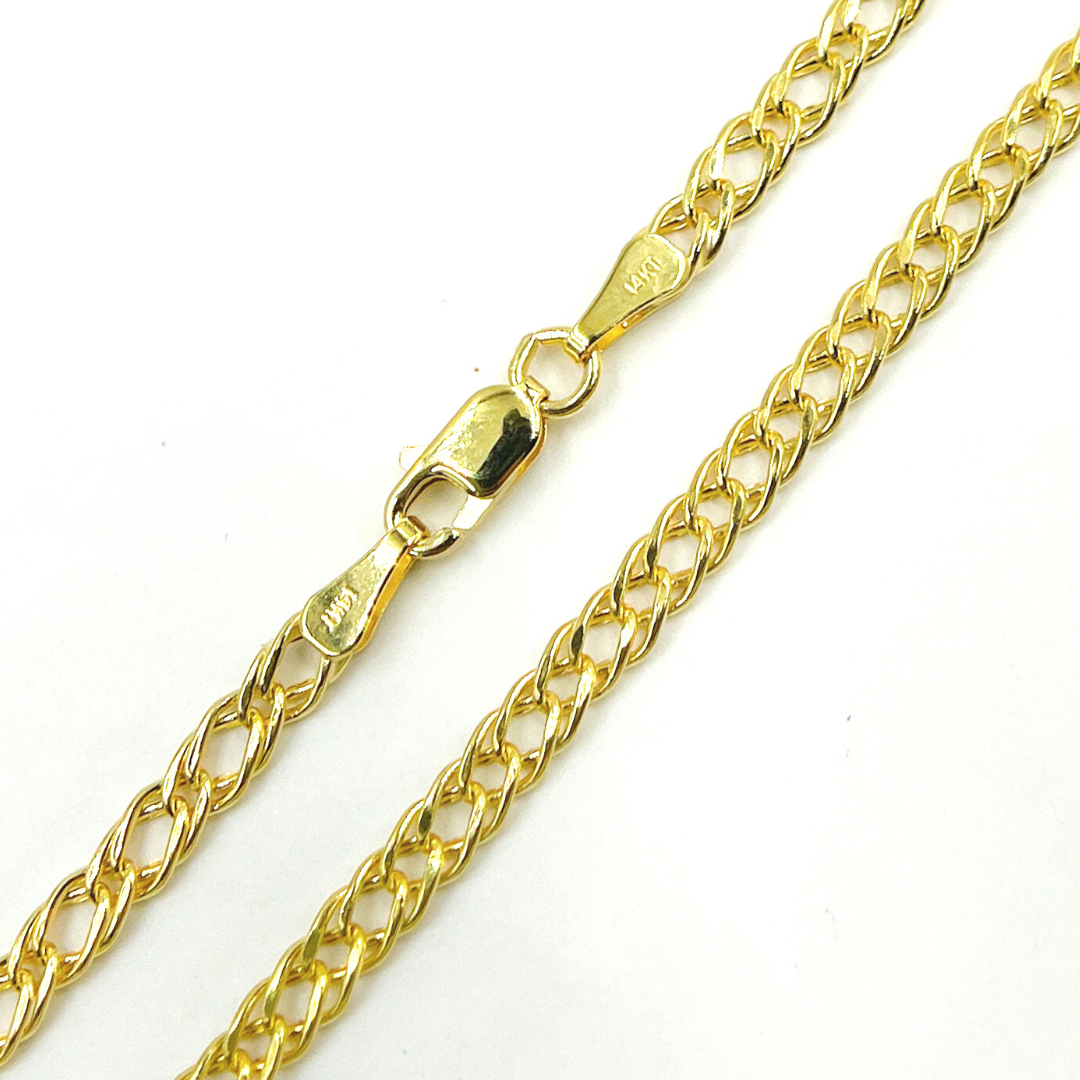 14K24. 14K Solid Gold Wheat Chain