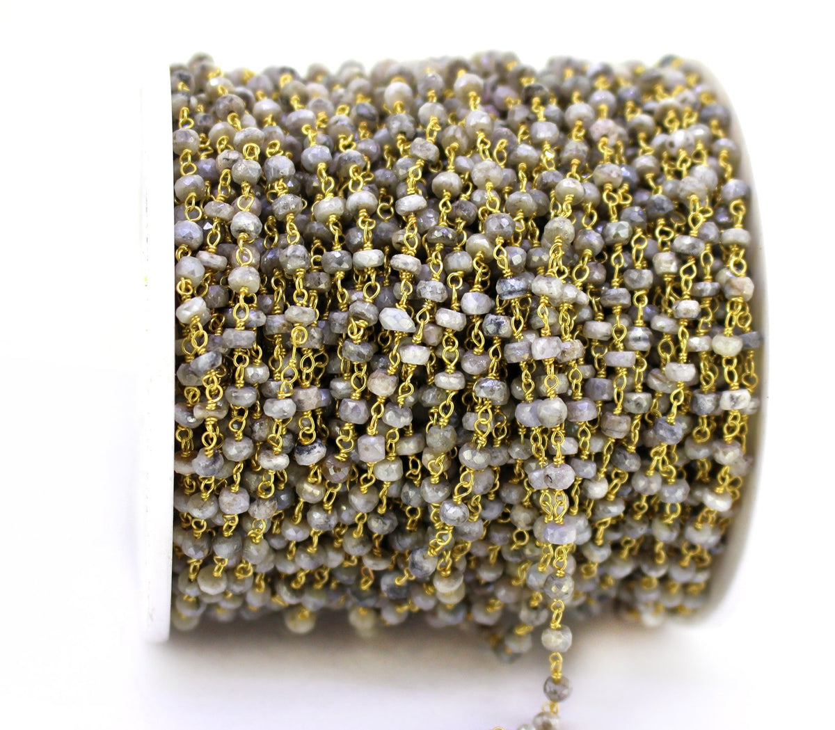 Silverite Roundel Shape Wire Wrapped Chain